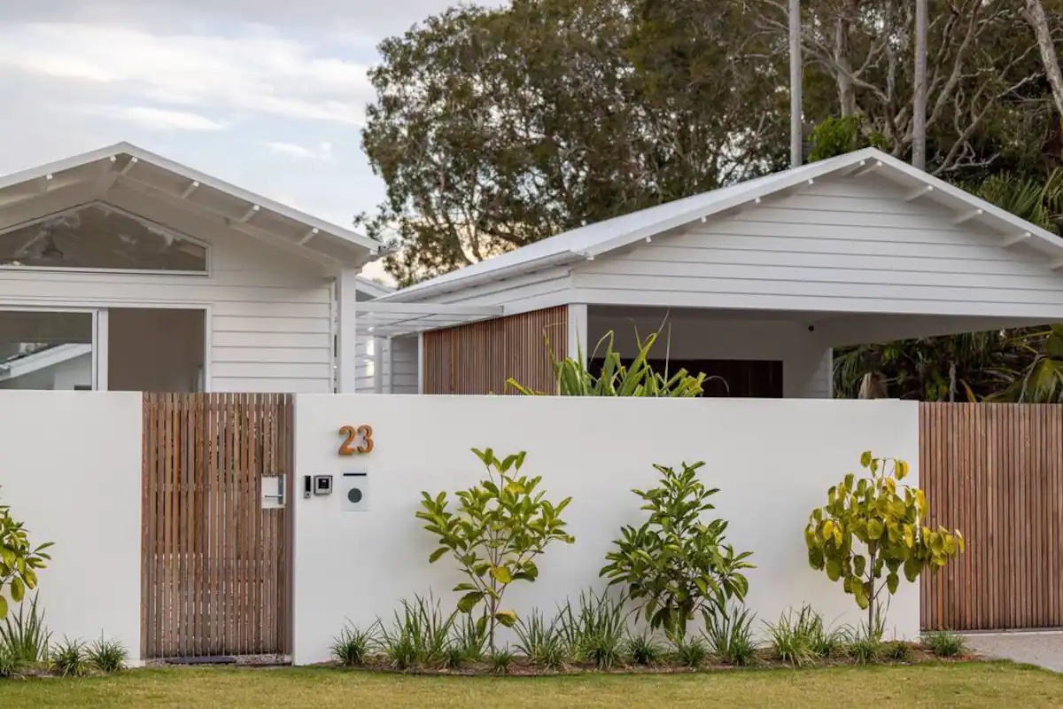 Front landscaping in Coolum Beach for Air B and B