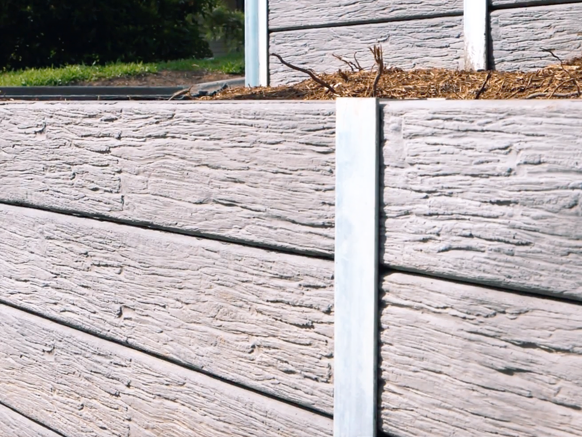 Concrete sleeper retaining wall in Noosa