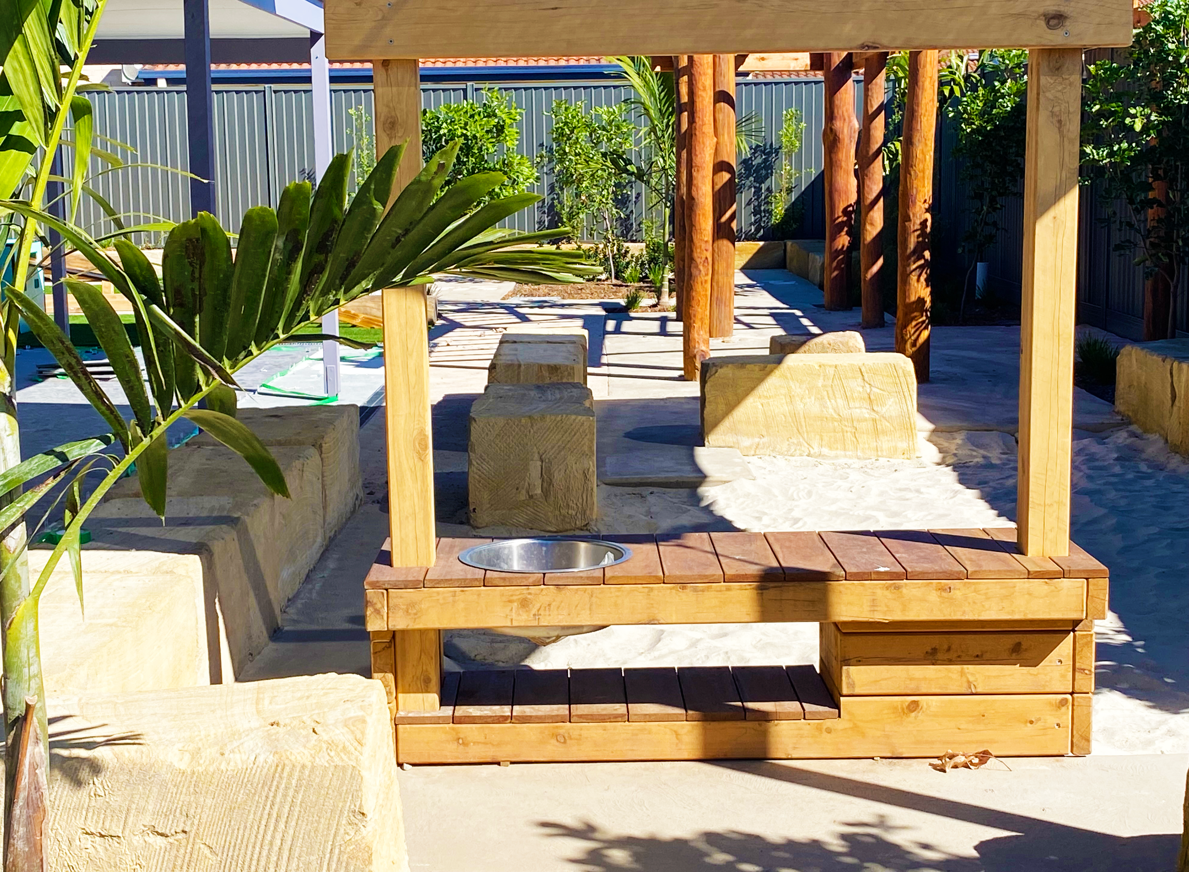 mud kitchen nature play in kindergarten sunshine beach